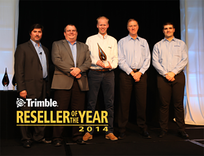 Winnaar Trimble Reseller of the year